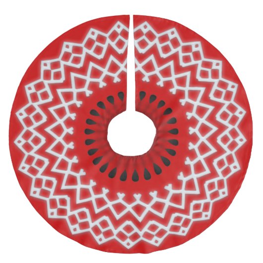 Jupon De Sapin En Polyester Brossé Crimson Lace Noël (Devant)