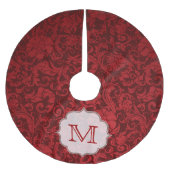 Jupon De Sapin En Polyester Brossé Crimson Red Damask Lac Monogram Première jupe d'ar (Devant)