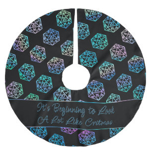 Jupon De Sapin En Polyester Brossé Critère RPG   Joueur de rôle de tableau Holo Retro