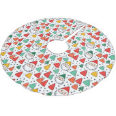 Jupon De Sapin En Polyester Brossé Croquis festifs Santas et Gumdrops (Angle)