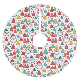 Jupon De Sapin En Polyester Brossé Croquis festifs Santas et Gumdrops