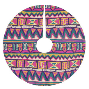 Jupon De Sapin En Polyester Brossé Croquis tribaux : motif aztèque dessiné à la main.