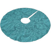 Jupon De Sapin En Polyester Brossé Cuir à outils Western Faux Imprimer Turquoise (Angle)