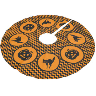 Jupon De Sapin En Polyester Brossé Cute chevron Halloween