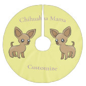 Jupon De Sapin En Polyester Brossé Cute Chihuahua Mama Art Thunder_Cove (Devant)