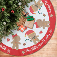 Cute Gingerbread Man Holiday Russe Nom personnalis