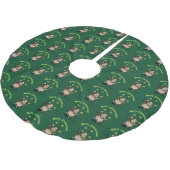 Jupon De Sapin En Polyester Brossé Cute Guinea Pig Merry Christmas! Juggler Pattern (Angle)