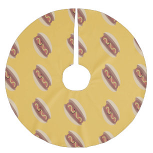 Jupon De Sapin En Polyester Brossé Cute Kawaii Hot Dog