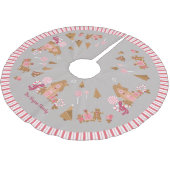 Jupon De Sapin En Polyester Brossé Cute rose Grey Gingpain Maison Sucre de canne (Angle)