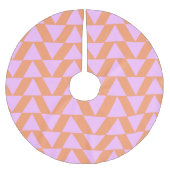 Jupon De Sapin En Polyester Brossé Cute rose orange moderne Motif triangle géométriqu (Devant)