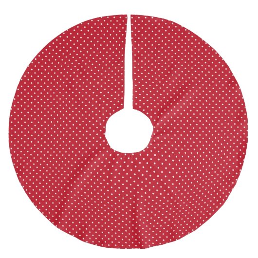 Jupon De Sapin En Polyester Brossé Cute rouge blanc poka motif élégant élégant (Devant)