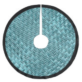 Jupon De Sapin En Polyester Brossé Cute Turquoise Turquoise Bleu Faux Rattan Motif (Devant)