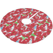 Jupon De Sapin En Polyester Brossé Dalmatie de Noël (Angle)