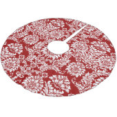 Jupon De Sapin En Polyester Brossé Damas Noël (Angle)