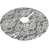 Jupon De Sapin En Polyester Brossé Damas noir/blanc (Angle)