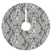 Jupon De Sapin En Polyester Brossé Damas noir/blanc (Devant)