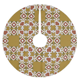 Jupon De Sapin En Polyester Brossé Damask sans soudure : arrière - plan motif vintage