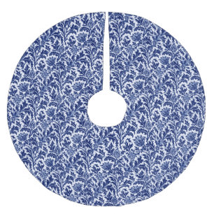 Jupon De Sapin En Polyester Brossé Damassé de chardon de William Morris, bleu de