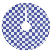 Jupon De Sapin En Polyester Brossé Damier bleu et blanc (Devant)