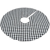 Jupon De Sapin En Polyester Brossé Damier noir et blanc (Angle)