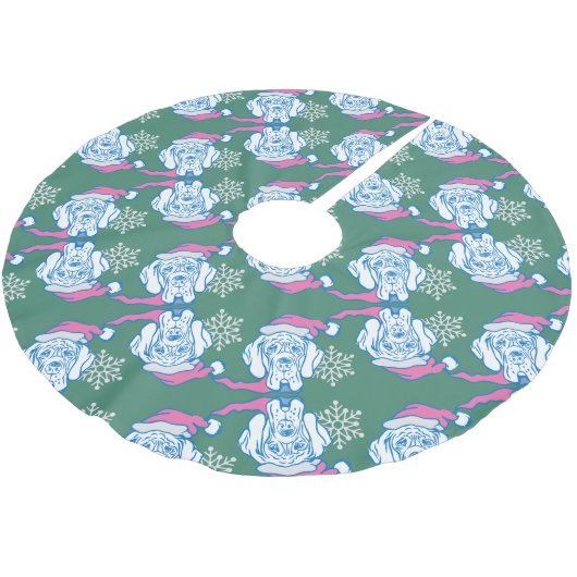 Jupon De Sapin En Polyester Brossé danois de noël (Angle)