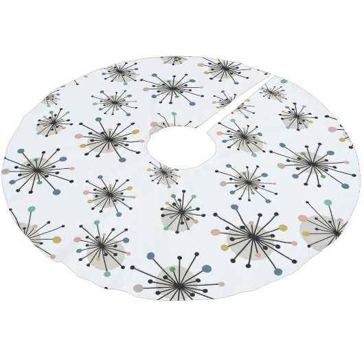 Jupon De Sapin En Polyester Brossé Début de l'ère atomique mi-siècle Noël moderne (Angle)