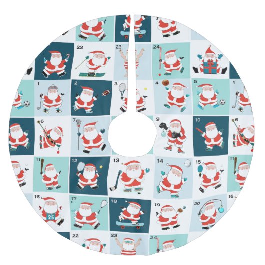 Jupon De Sapin En Polyester Brossé Décor À Thème De Noël (Devant)