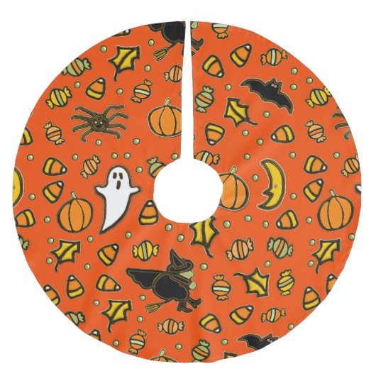 Jupon De Sapin En Polyester Brossé Décor de la maison d'Halloween (Devant)