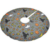 Jupon De Sapin En Polyester Brossé Décor Halloween unique (Angle)