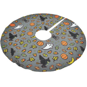 Jupon De Sapin En Polyester Brossé Décor Halloween unique
