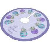 Jupon De Sapin En Polyester Brossé Décorations de Noël | Lavande (Angle)