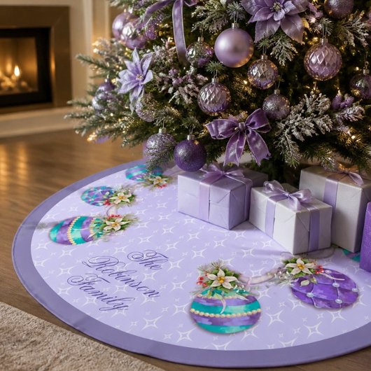 Jupon De Sapin En Polyester Brossé Décorations de Noël | Lavande