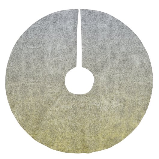 Jupon De Sapin En Polyester Brossé Dégradé de Parties scintillant argent et or tombé (Devant)