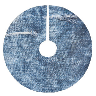 Jupon De Sapin En Polyester Brossé Denim texture : arrière - plan de jeans bleus.