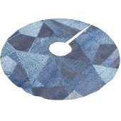 Jupon De Sapin En Polyester Brossé Denim Urban : Patchwork à rayures détendues. (Angle)