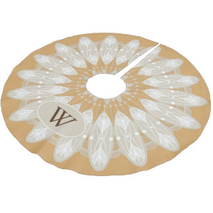 Jupon De Sapin En Polyester Brossé Dentelle blanche cassée moderne personnalisée