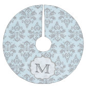 Jupon De Sapin En Polyester Brossé Dentelle en argent damassé Monogramme première jup (Devant)