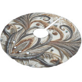 Jupon De Sapin En Polyester Brossé Design baroque glamour avec Parties scintillant et (Angle)