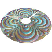 Jupon De Sapin En Polyester Brossé Design d'Iridescente en or rose Aqua (Angle)