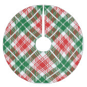 Jupon De Sapin En Polyester Brossé Design écossais en plastique Noël (Devant)