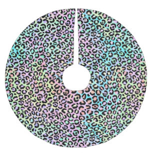 Jupon De Sapin En Polyester Brossé Design Iridescendant Leopard Series 5