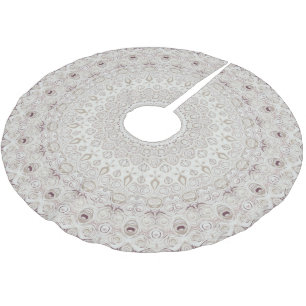Jupon De Sapin En Polyester Brossé Design Motif en mandala beige et taupe