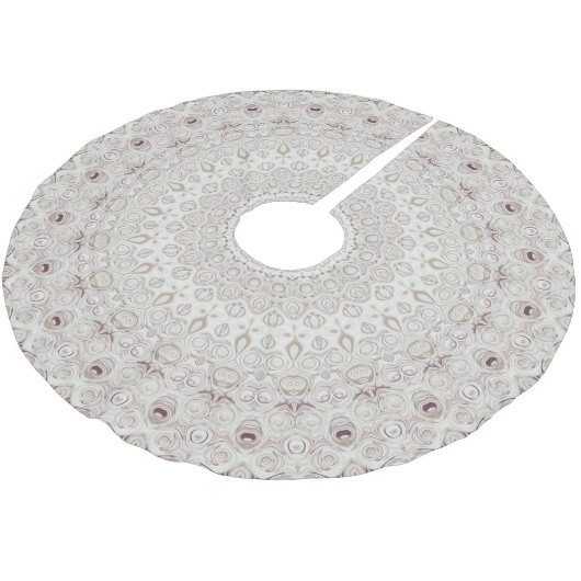 Jupon De Sapin En Polyester Brossé Design Motif en mandala beige et taupe (Angle)