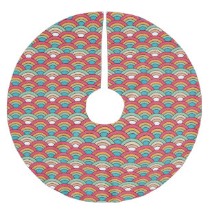 Jupon De Sapin En Polyester Brossé Design Motif traditionnel sans couture élégant
