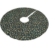 Jupon De Sapin En Polyester Brossé Design turquoise et Gold Leopard Series 1 (Angle)
