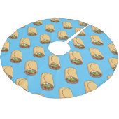 Jupon De Sapin En Polyester Brossé dessin animé de Burrito (Angle)