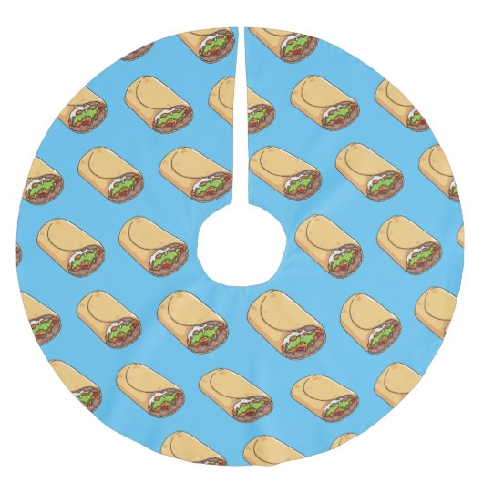 Jupon De Sapin En Polyester Brossé dessin animé de Burrito (Devant)