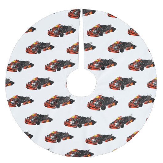 Jupon De Sapin En Polyester Brossé dessin animé de Kart racing (Devant)