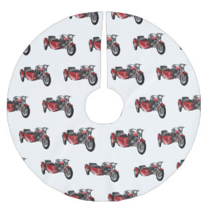 Jupon De Sapin En Polyester Brossé dessin animé de la moto Sidecar