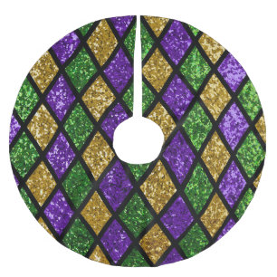 Jupon De Sapin En Polyester Brossé Diamants de paillettes scintillants, arrière - pla